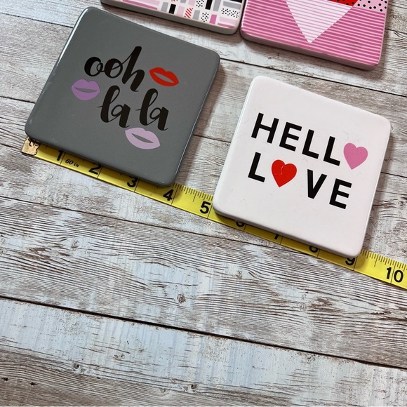 💙Threshold ceramic Valentine’s Day coasters - Picture 2 of 2